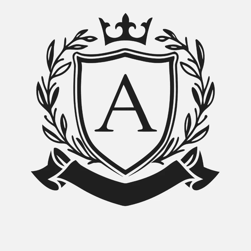 Adel Monogramm Wappen Krone Buchstabe A