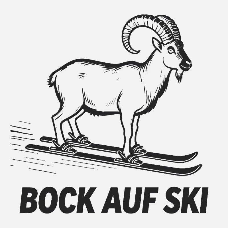 Funny ibex for skiers