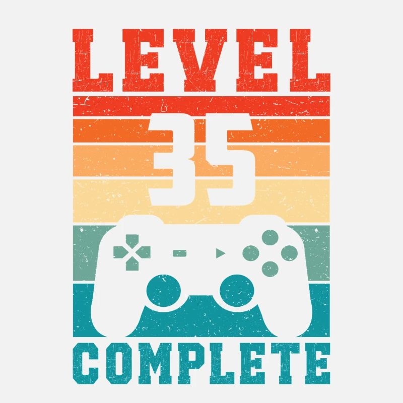 35th Birthday Level 35 Complete 35 Years Gamer