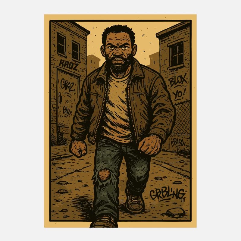 A determined man in the city