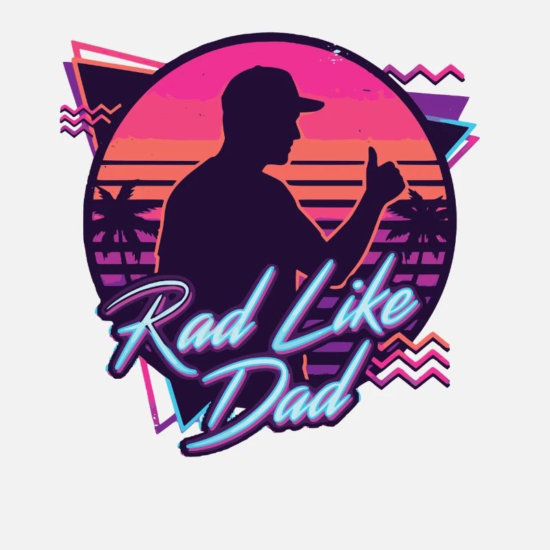 Rad Like Dad Retro Neon Design