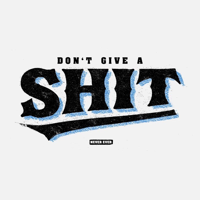 Blue Brush Lettering Never Ever
