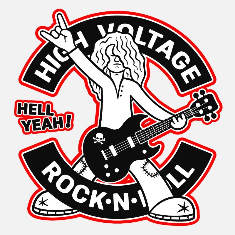 High Voltage Rock'n'Roll Cartoon-Gitarrist