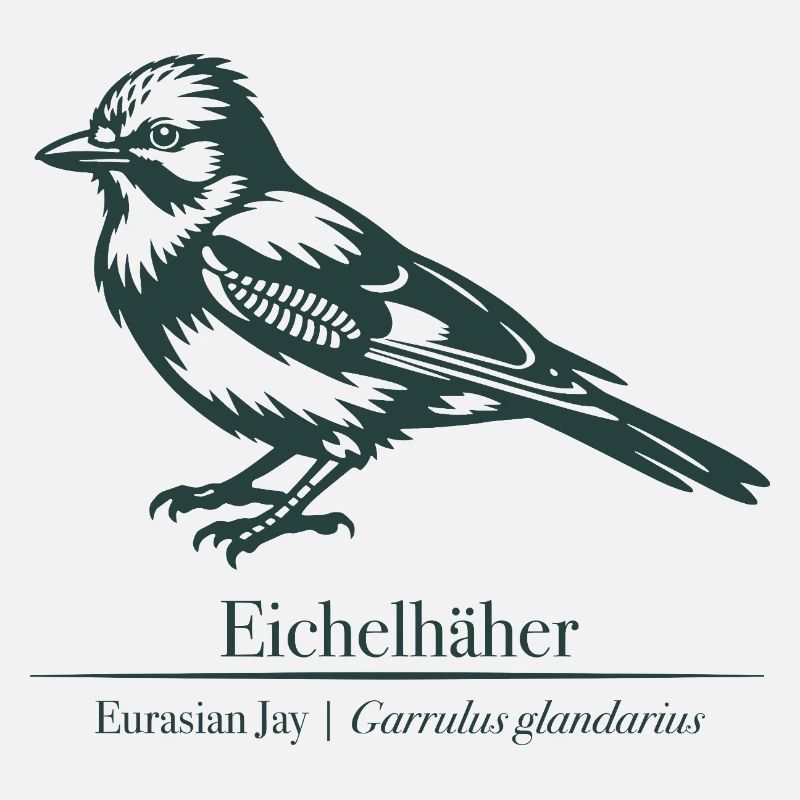 Jay Silhouette | Ornithology | Drawing