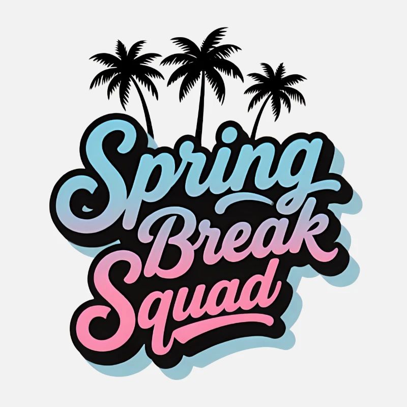 Fête de Noël Palm Trees Spring Break Squad Tropical