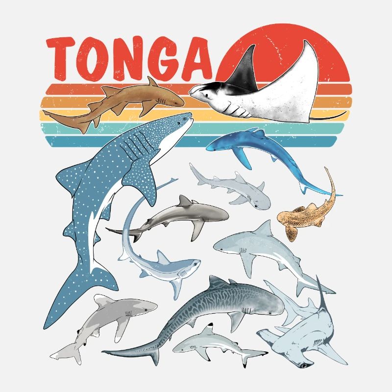 Espèces de requins tonga Requin tigre Requins taureaux raies mantas