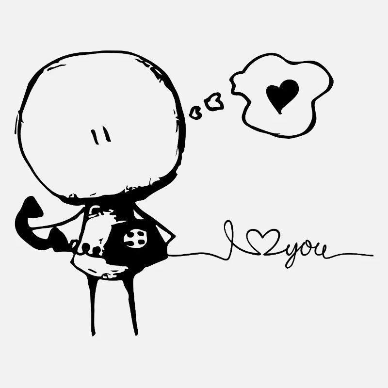 Sketch mignon de la Saint-Valentin pour une relation à distance