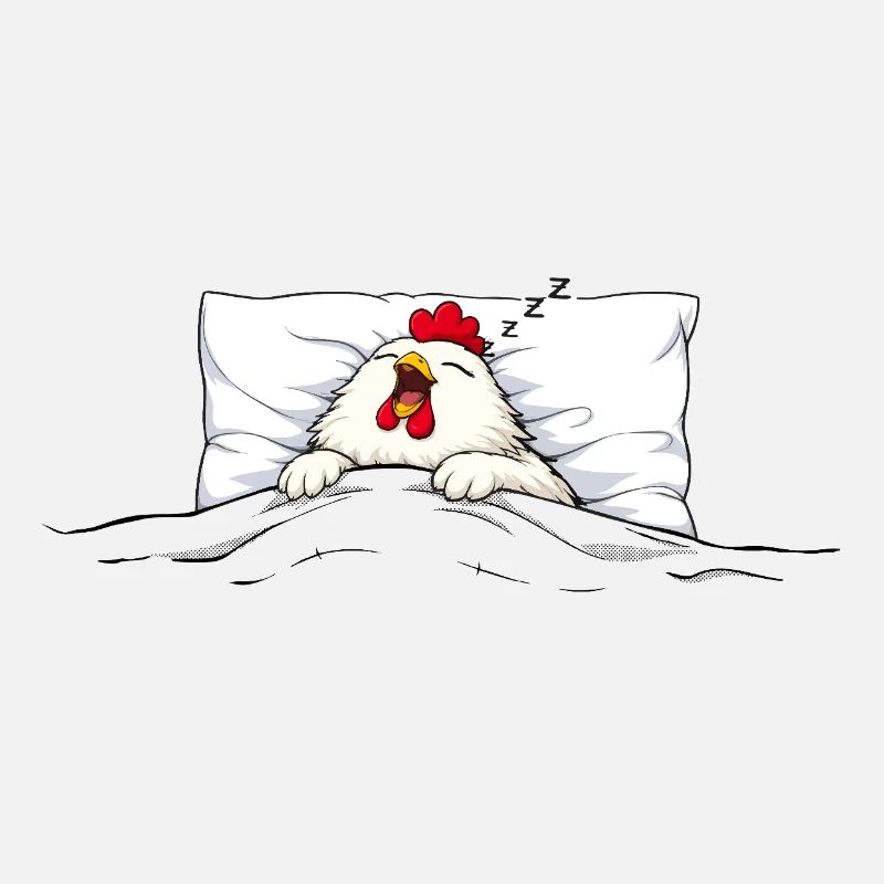 Sleeping Chicken – Cute Animal Cuddle Motif