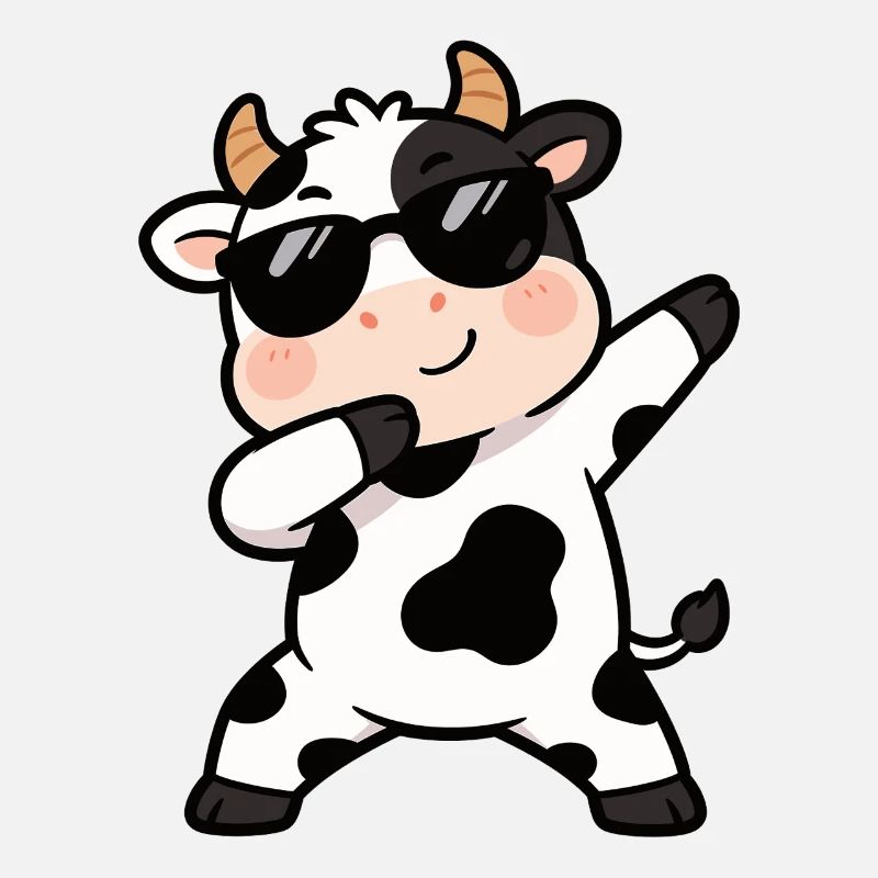 Kuh, Dabbing, Kalb, Nutztier, Süße Kuh