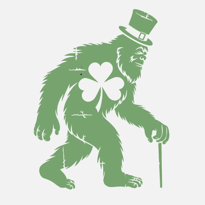 Sasquatch mit Kleeblatt