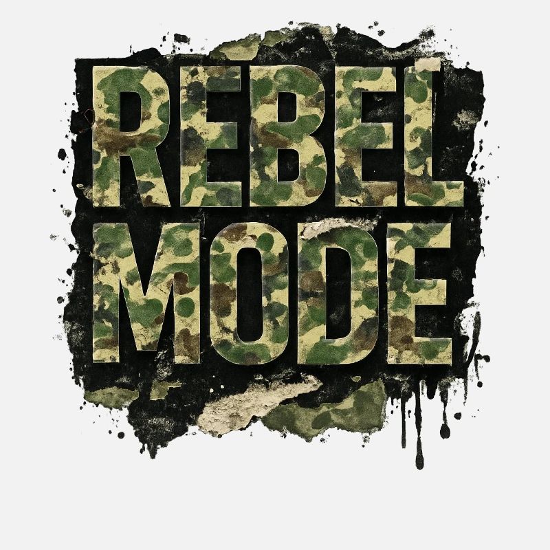 Rebel Mode Camouflage Street Statement