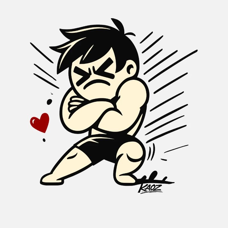 Comic Character with Crossed Arms