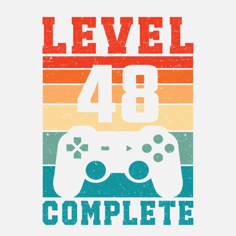 48th Birthday Level 48 Complete 48 Years Gamer