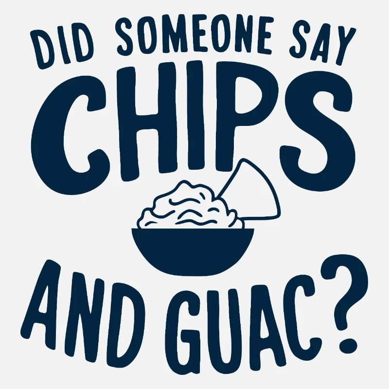 Funny chips and guacamole design