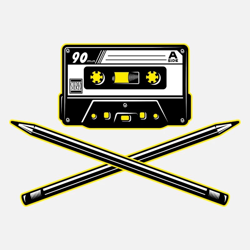 Cassette et crayons