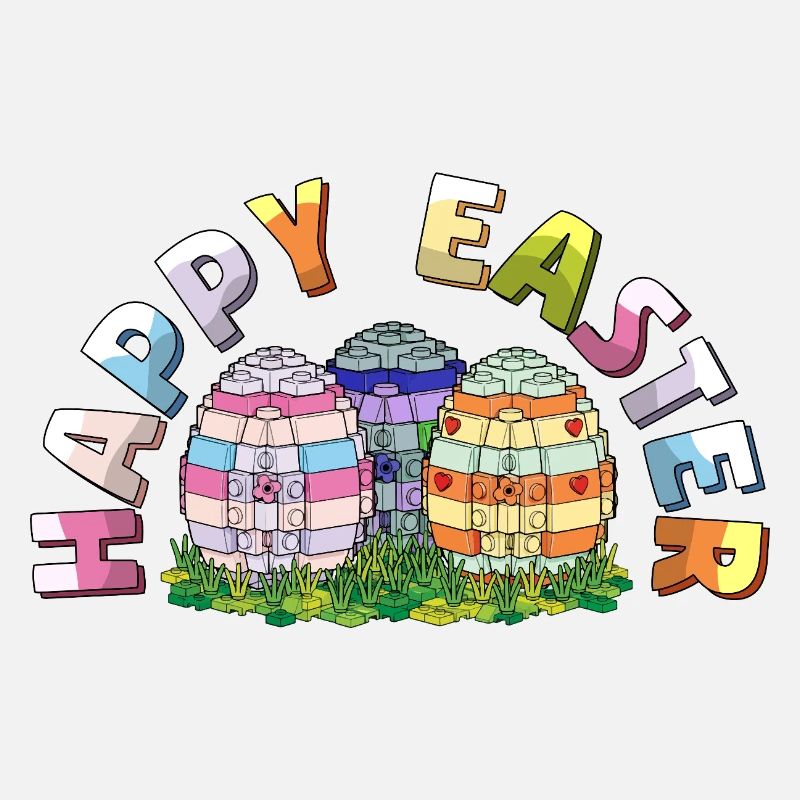 Joyeuses Pâques Constructeur de Briques Briques Œufs de Pâques