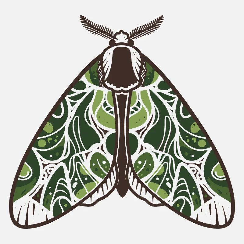 Papillon de nuit feuilluaire verdoyant