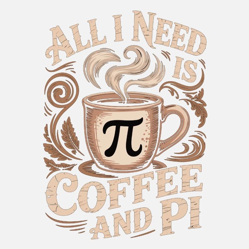 T-shirt Math Coffee Symbole Pi Nerd Cadeau