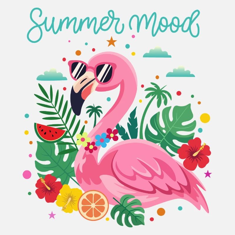 Sommerflamingo-Druck