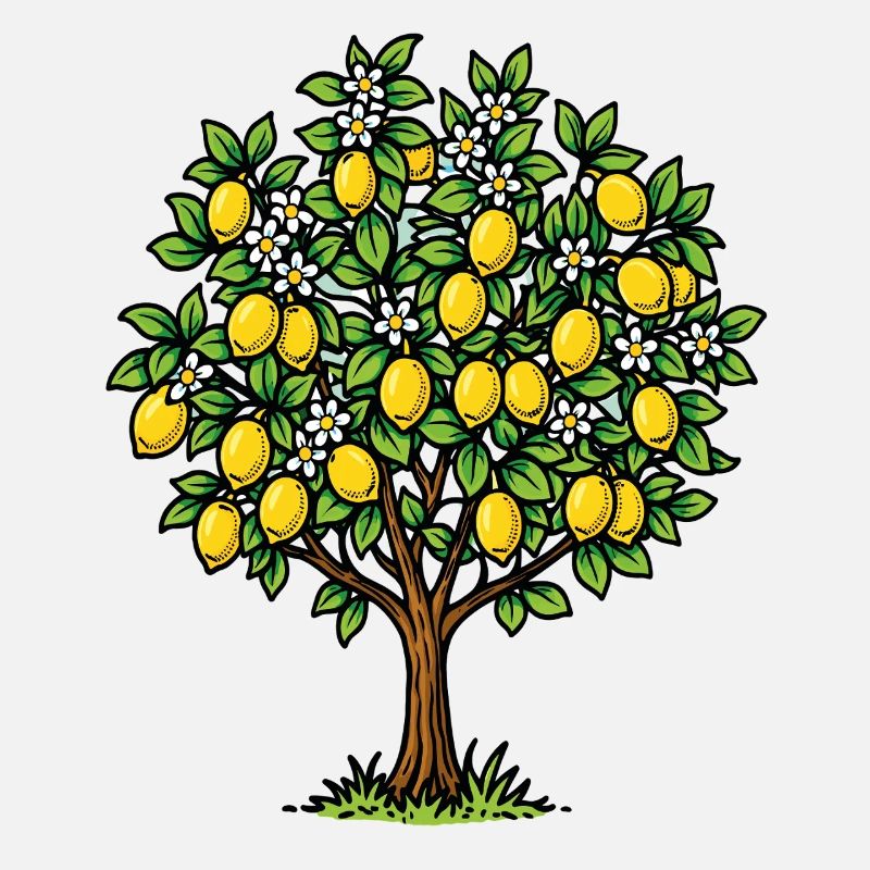 Vintage lemon tree
