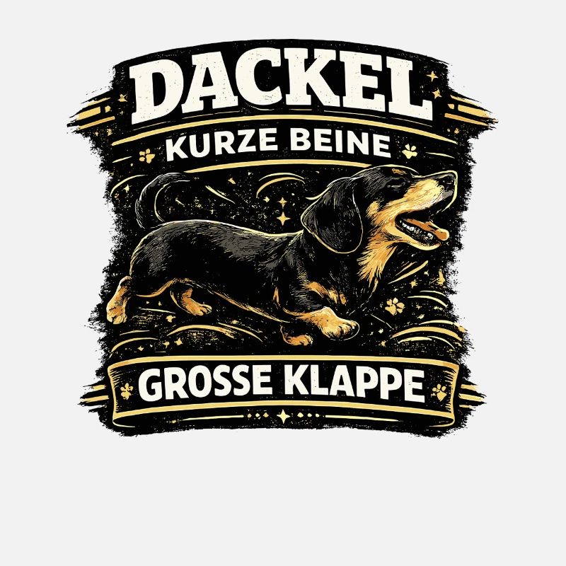 Dackel kurze Beine große Klappe Vintage