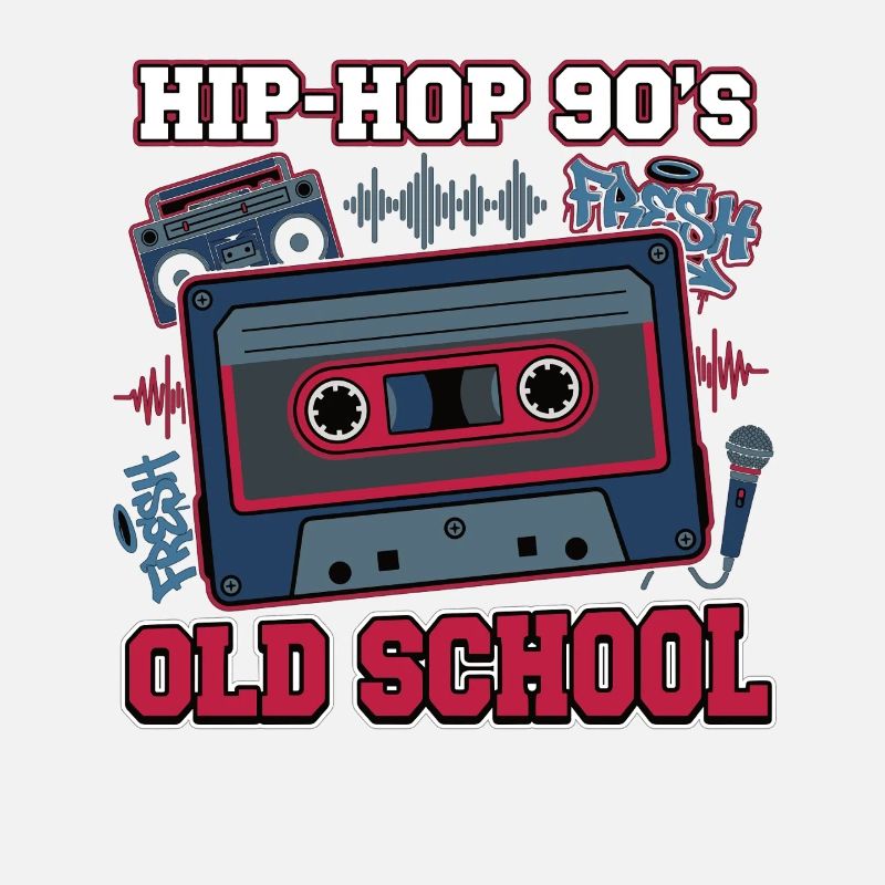 Hip Hop 90s Oldschool Cassette Retro