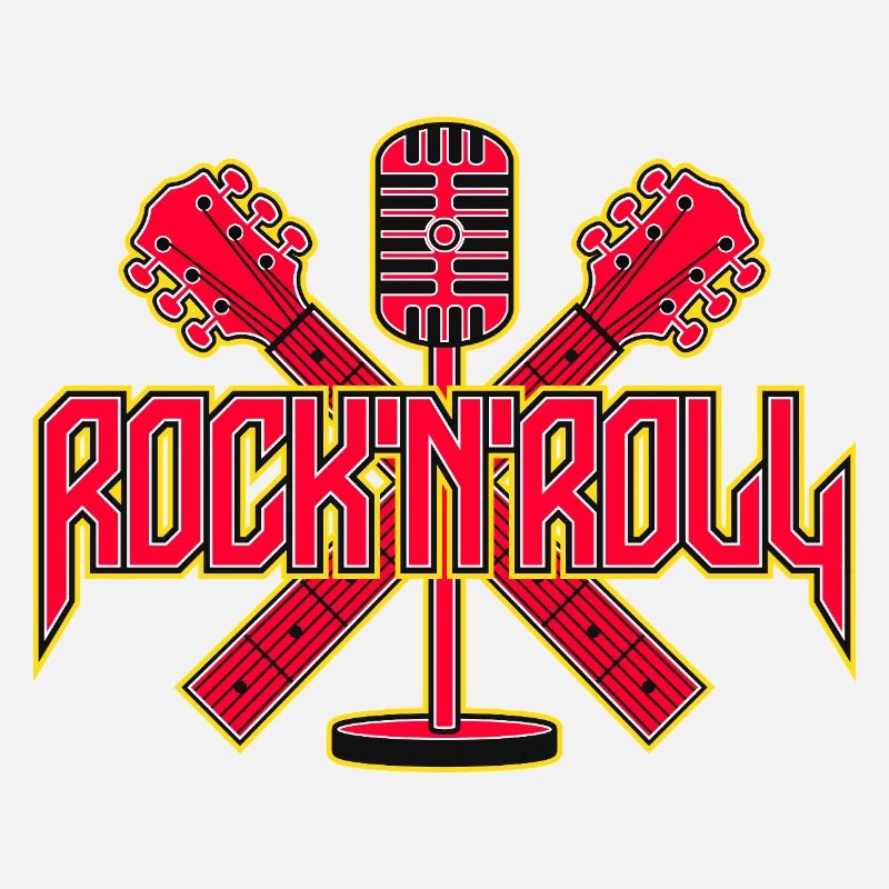 Rock 'N' Roll Retro Mic with Guitars