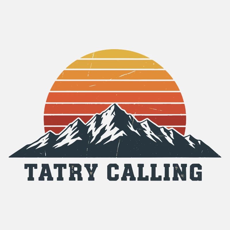 Tatry Calling Retro Mountain Sunset Design