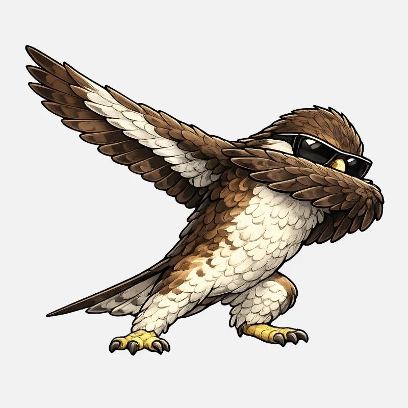 Dabbing buzzard