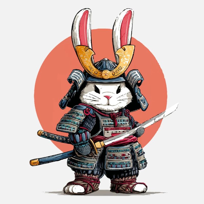 Guerrier Samouraï Lapin