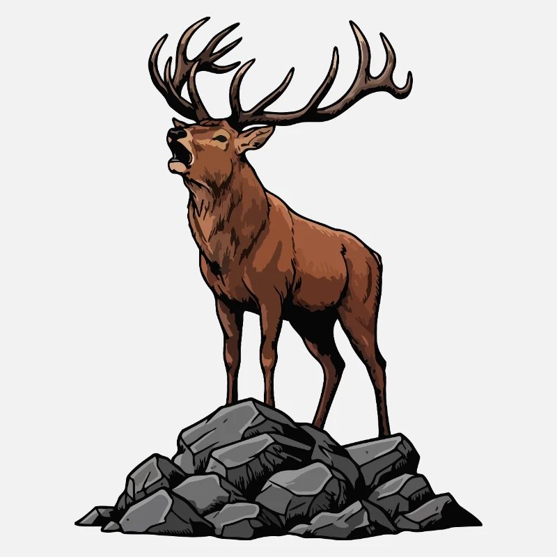Majestic Deer Powerful Rutting Wilderness