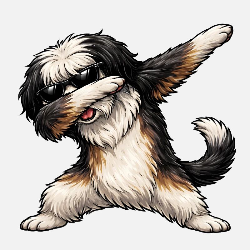 Dabbing Tibet Terrier