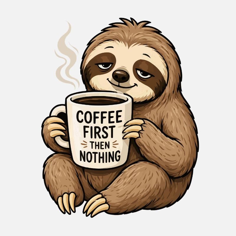 Coffee first, then nothing – sloth