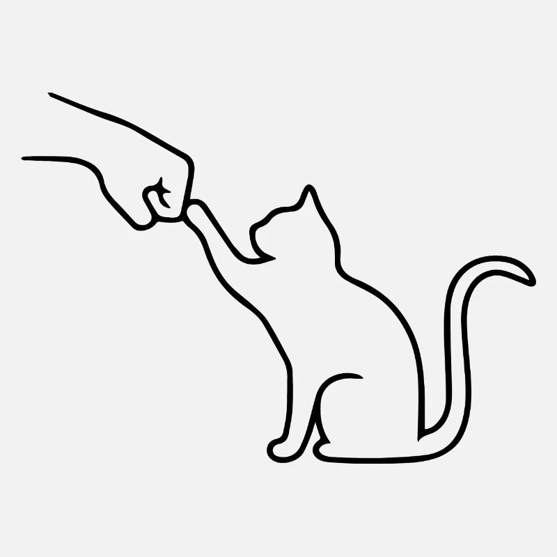 Katze Pfote Team Faust lustig