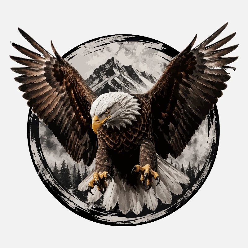 Eagle Tower over Mountain Moon