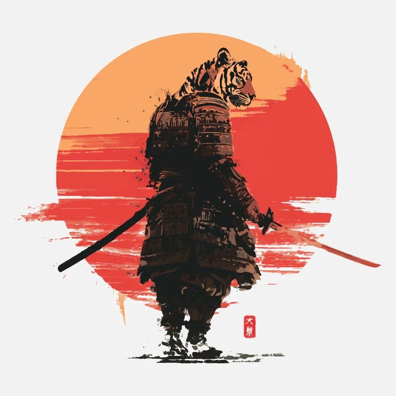 Tiger Samurai at Sunset
