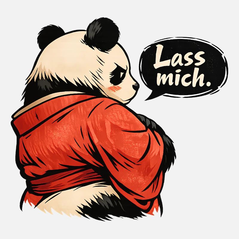 Beleidigter Panda „Lass mich“ Ukiyo-e Girlfriend
