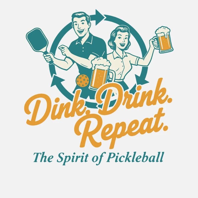 Pickleball Dink Drink Repeat Funny Player