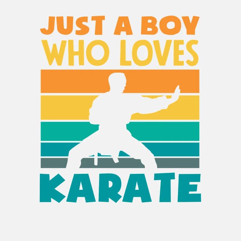 Juste un garçon qui adore les arts martiaux rétro de karaté
