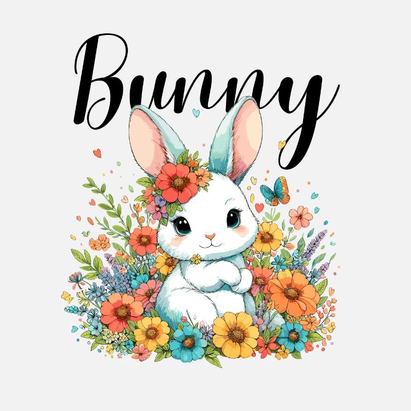 Bunny Bunny Mom Easter Easter Bunny Flowers Cute
