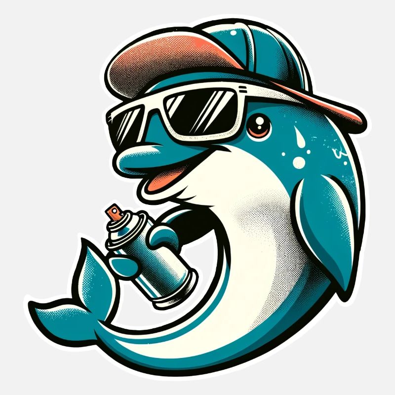 Delfin Graffiti Sprüher Sprühdose