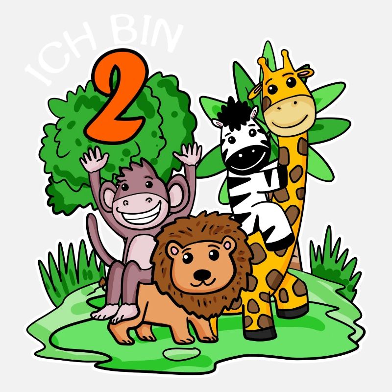 Ich bin 2 - 2. Geburtstag - Niedliche Tiere