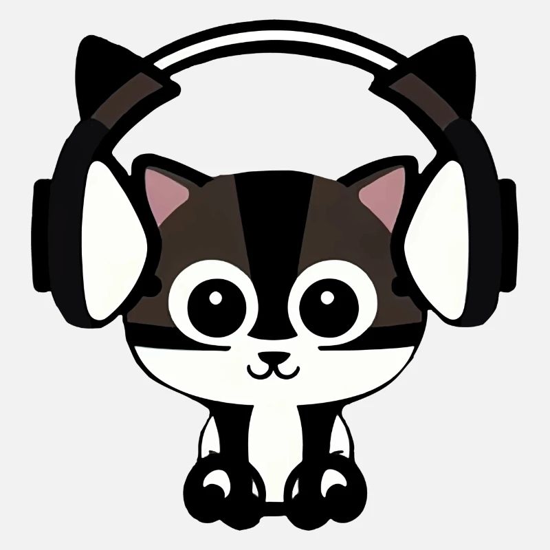 Melodische Samtpfote: Katze mit Headset