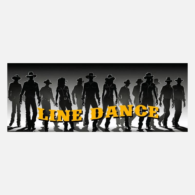 Line dance group dancing