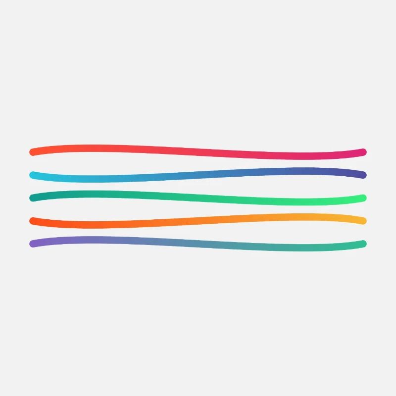Rainbow Line Art