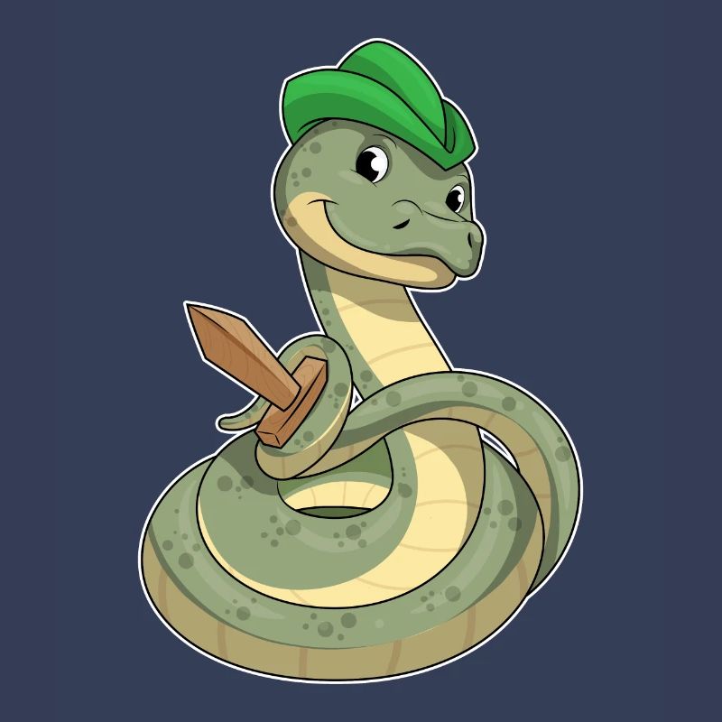 Serpent avec épée