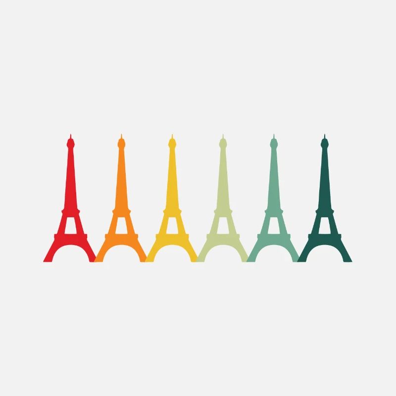 Eiffelturm Paris Retro Frankreich Skyline