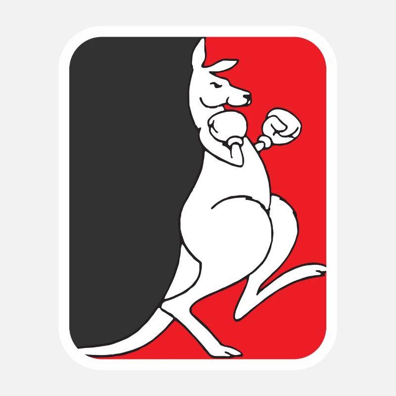 Kangaroo Boxing Australie Faune Rétro