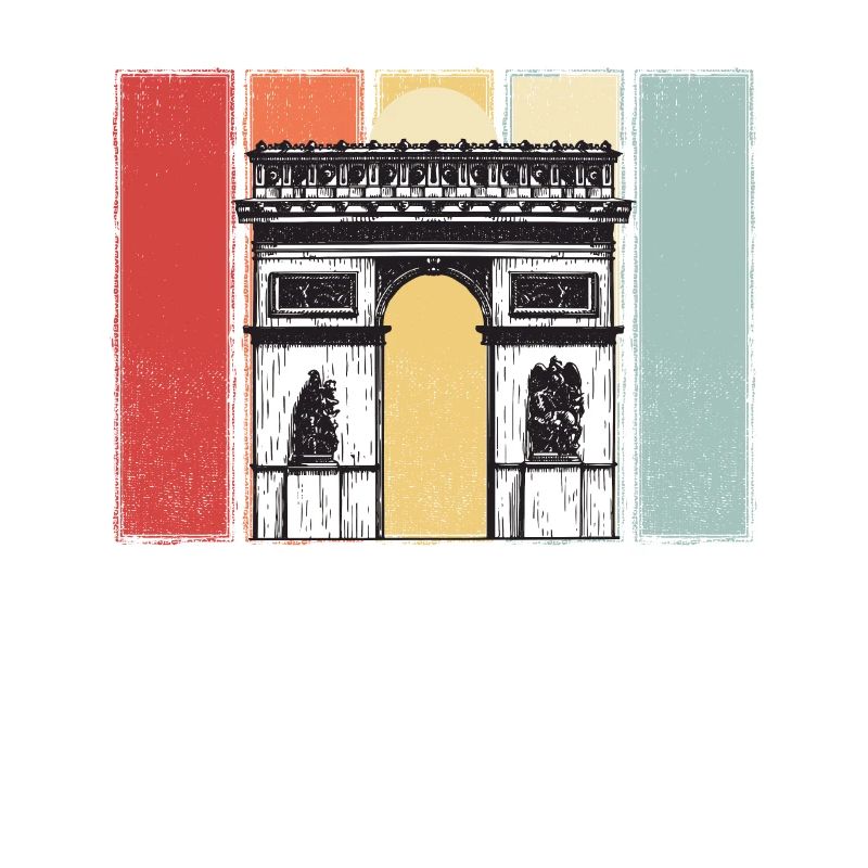 Français rétro de l’Arc de Triomphe de Paris