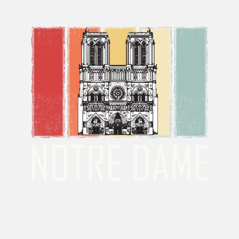 Cathédrale Notre Dame Retro Paris Français